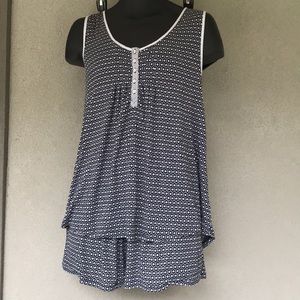 Kensie Black and White Pajama Set